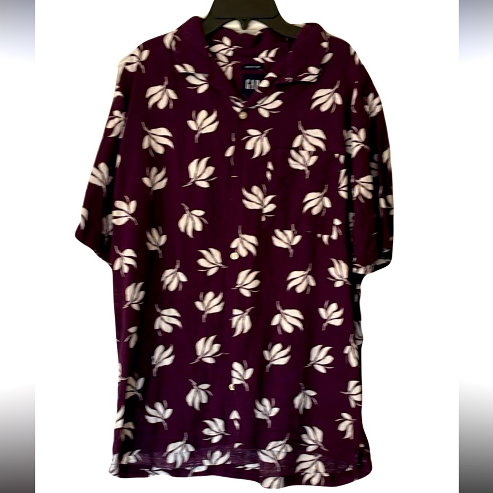 GAP Purple and White Casual Button Down Shirt